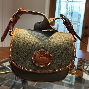 Dooney &Bourke All Weather Saddle Bag Crossbody In Olive